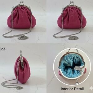 Elegant Pink Clutch with Chain Strap